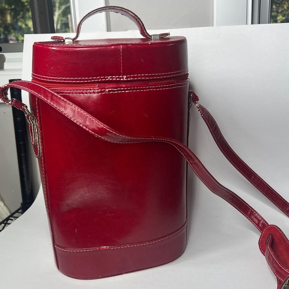 Givenchy Rare Vintage Red Large Tall Zip Around Bag - Picture 6 of 12